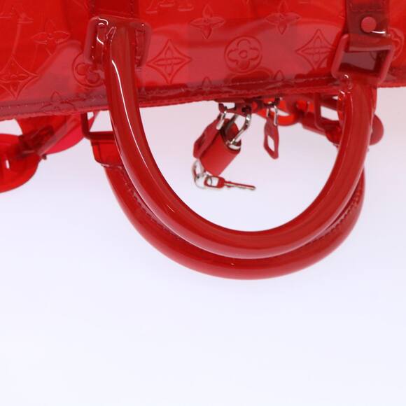 LOUIS VUITTON Monogram Vinyl Keepall Bandouliere 50 Bag Red M41416 - Picture 7 of 16